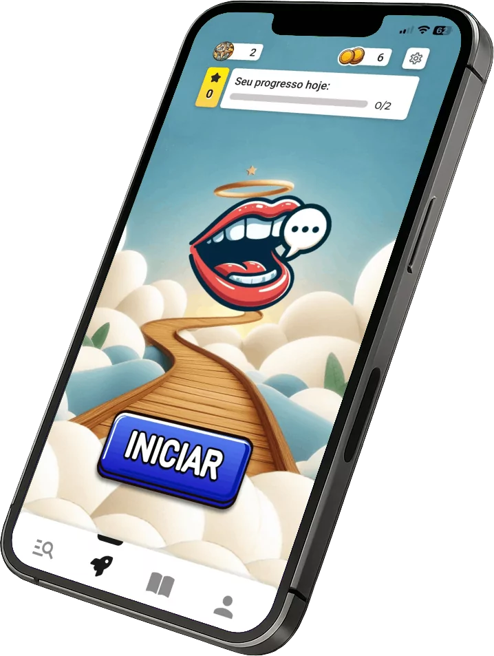 dailyBe home screen (in Portuguese), showing today's progress and the Start button